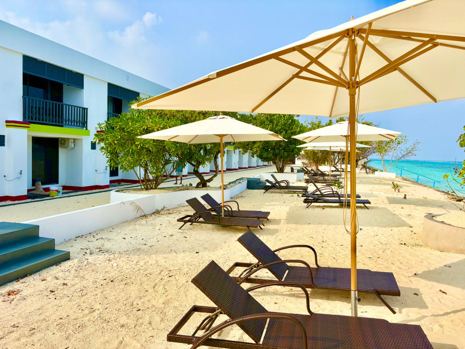 Maldives resort overwater villas